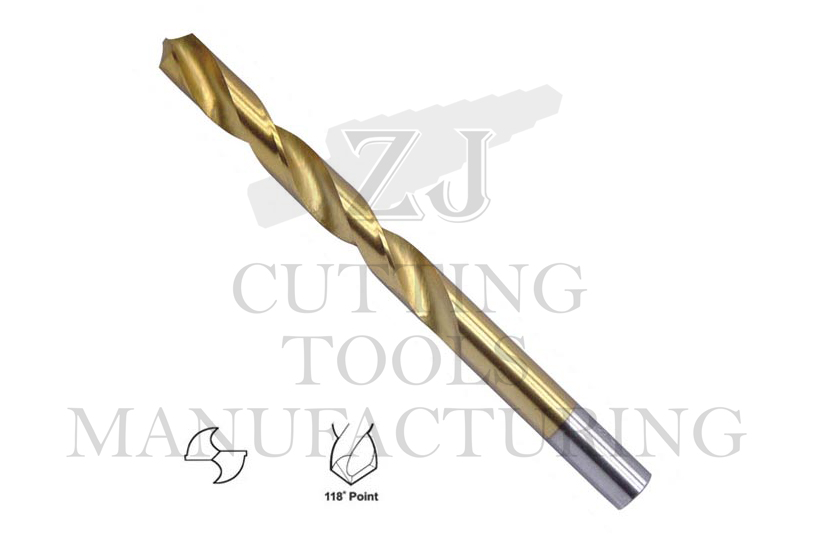 HSS Twist Drill Bits, Roll-forged with Tin Coated